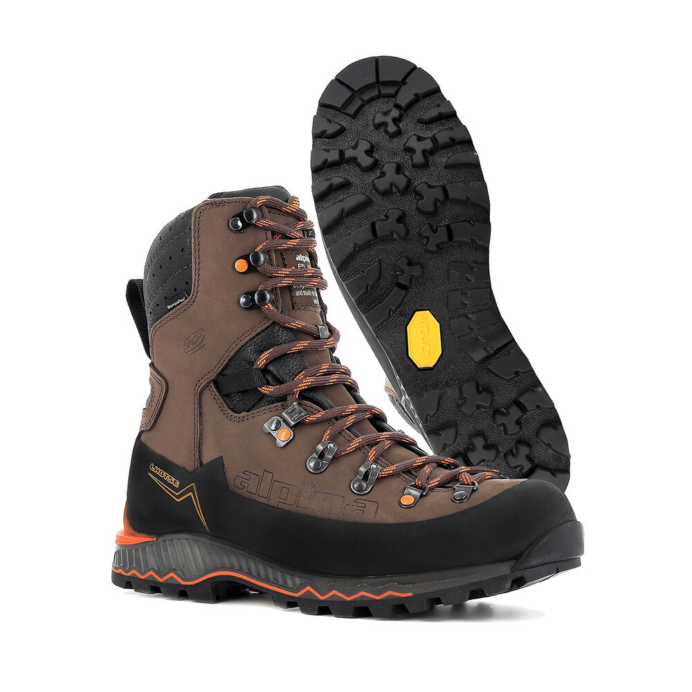 Vibram Sole Alpina Lhotse Mens Hiking Boots Brown/Black Australia (ESN735426)